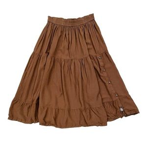 crazy cowgirl vintage tiered midi skirt